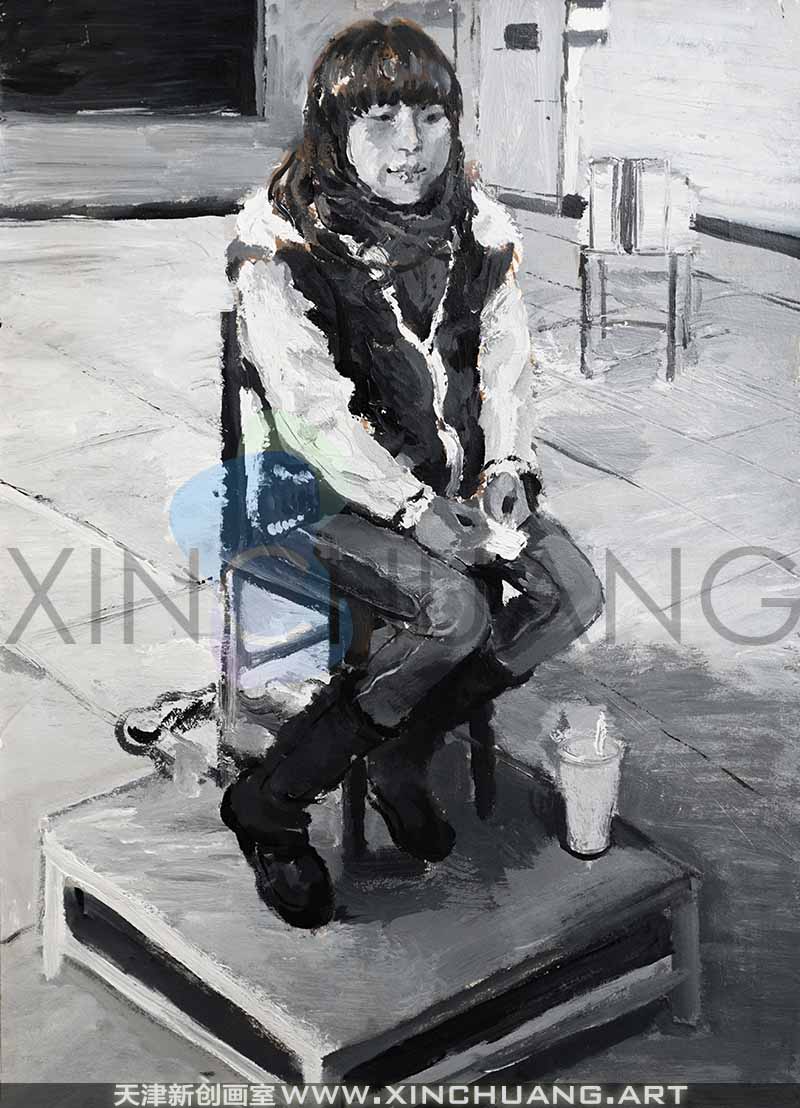 4开央美命题创作单色人物训练写生解析天津考研美术培训